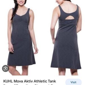 KUHL - SIZE SMALL - MOVA AKTIV ATHLETIC DRESS IN HEATHERED CHARCOAL COLOR - B8